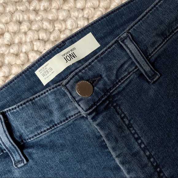 TOPSHOP Moto Joni Jeans in Dark Blue - 28